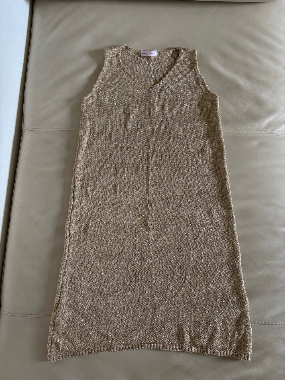 Gold shimmer Swim cover up dress